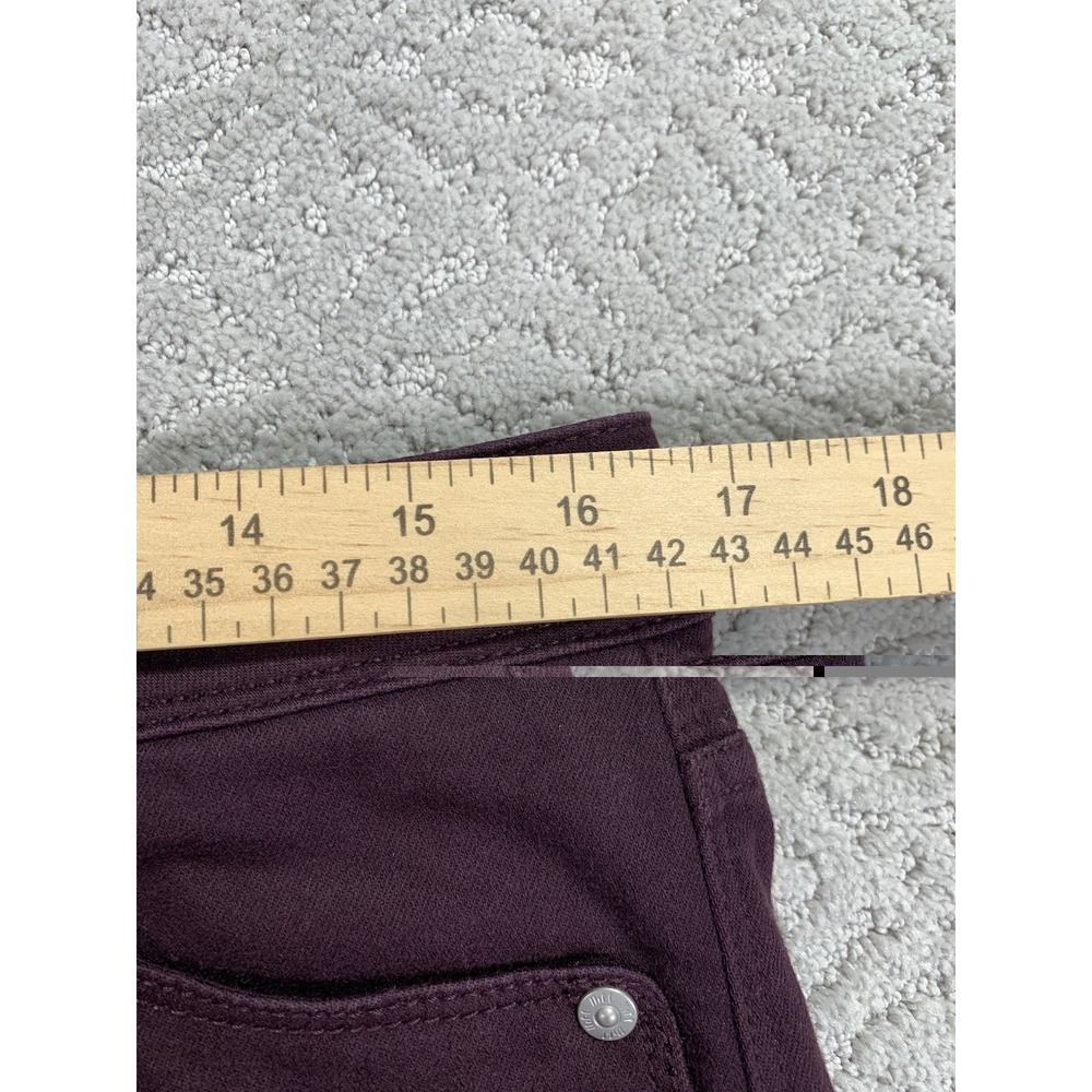 J Jill Authentic Fit Slim Ankle Jeans Womens Size 10R Burgundy Stretch Denim - Picture 4 of 8